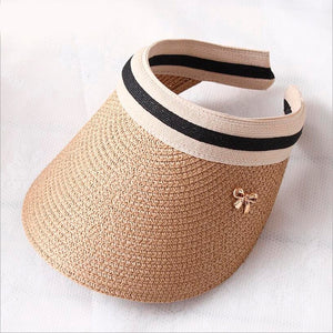 Women's Round Straw Empty Top Beach Wear Handmade Summer Hat