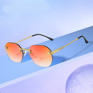 Men's Alloy Frame Square Shades Trending Gradient Sunglasses