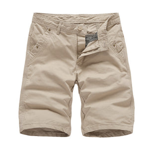 Men's Low Waist Plain Pattern Zipper Closure Pocket Shorts