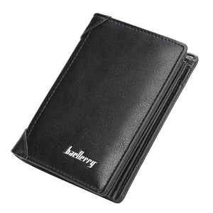 Men's Genuine Leather Multi Slit Card Holder Plain Zipper Wallet