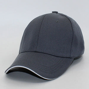 Men's Cotton Snapback Baseball Plain Blank Bone Solid Trendy Hat