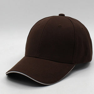 Men's Cotton Snapback Baseball Plain Blank Bone Solid Trendy Hat