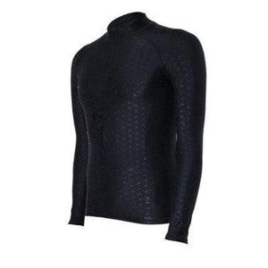 Men's Round Neck Long Sleeve Plain Quick Dry Swimwear Outfits