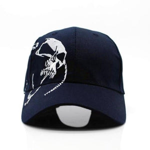 Men's Cloth Skull Print Back Adjustable Summer Wear Hats