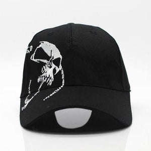 Men's Cloth Skull Print Back Adjustable Summer Wear Hats