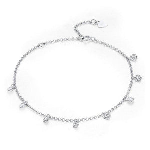 Women's 100% 925 Sterling Silver Geometric Chain Bracelet
