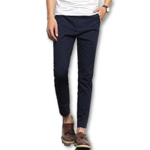 Men's Mid Waist Stretchy Slim Fit With Pocket Formal Pants