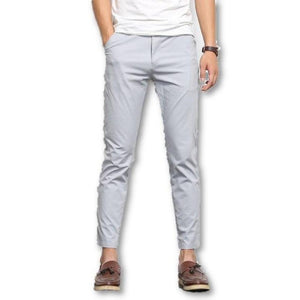 Men's Mid Waist Stretchy Slim Fit With Pocket Formal Pants