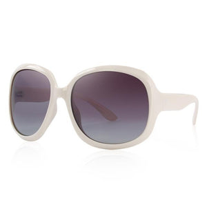 Women's Round Thin Frame Polarized Lens Oversized Sunglasses