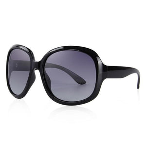 Women's Round Thin Frame Polarized Lens Oversized Sunglasses