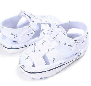 Baby Boy's Hollow Cotton Print Non-Slip Soft Soles Sandals