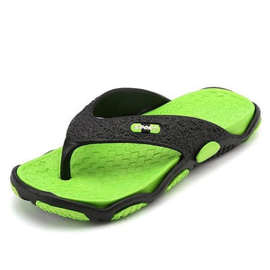 Men's Clip Toe Linen Patchwork Anti-Slip Flat Summer Wear Slippers