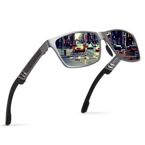 Men's Square Light Colorful Mirror Lens Alloy Frame Sunglasses