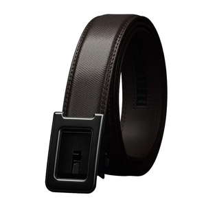 Men's Genuine Leather Plain Strap Alloy Automatic Buckle Belts