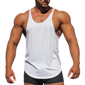 Men's Round Neck Sleeveless Letter Printed Sportswear Stringer Vests