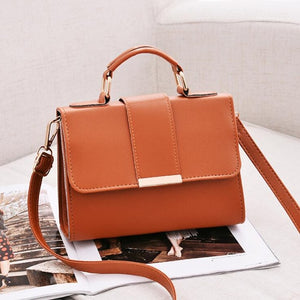 Women's Leather Adjustable-Straps Shoulder Hasp Closure Handbags