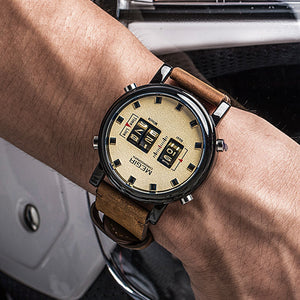 Men's Alloy Buckle Clasp Water-Resistant Luxury Quartz Watches